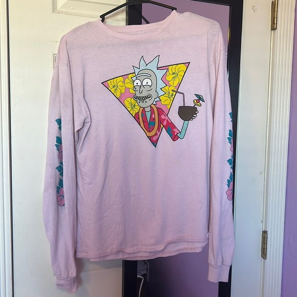 Tops - Pink Rick and morty long sleeve medium shirt